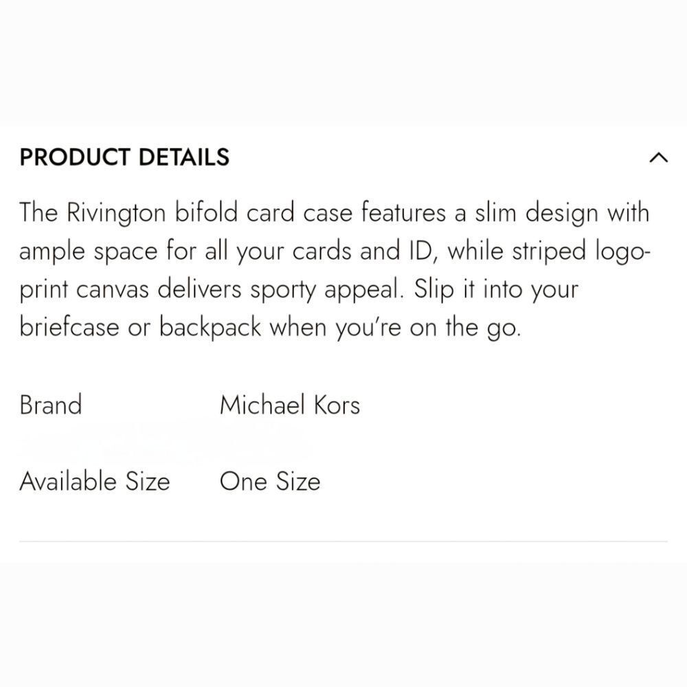 Michael Kors Rivington Logo Bi-Fold Card Case- DK Chambray - Picture 6 of 11